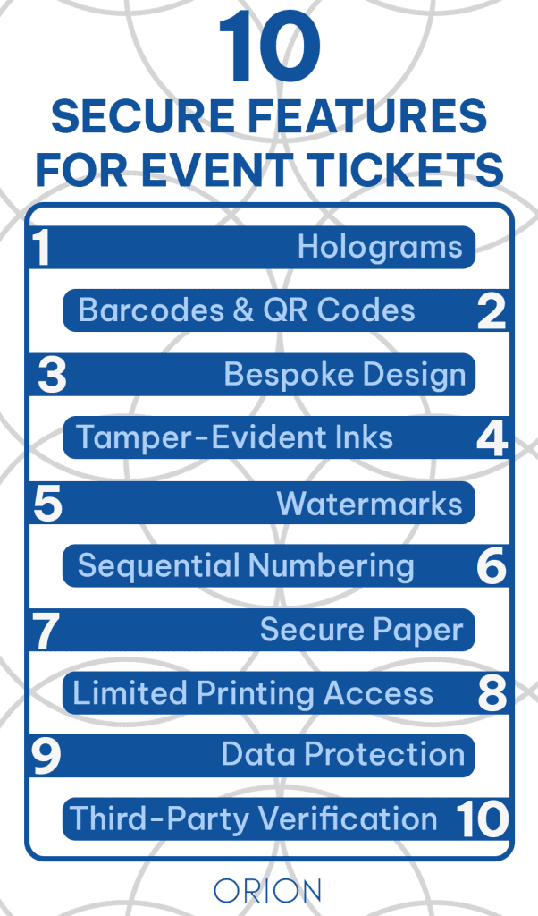 The Key to Secure Ticket Printing - Blog | Orion Print