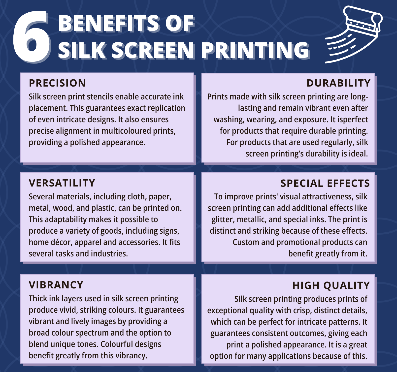 6 benefits of silk screen printing